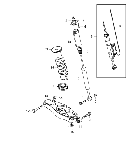 2020 Dodge Charger Shocks, Springs, Spring Links Diagram