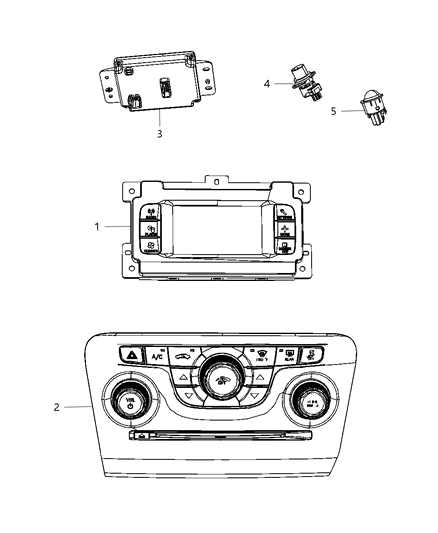 2012 Dodge Charger A/C & Heater Controls Diagram