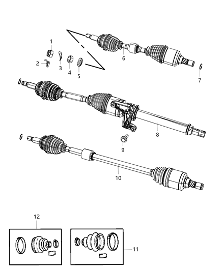 2015 Jeep Compass Shaft, Axle Diagram 3