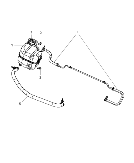 2010 Dodge Journey Coolant Recovery Bottle Diagram 1