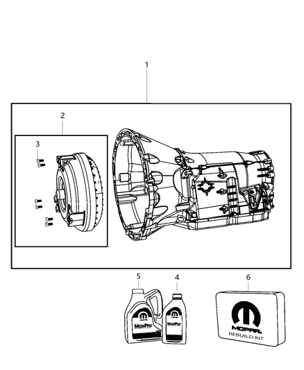 2010 Chrysler 300 Trans Pkg-With Torque Converter Diagram for R8003110AI