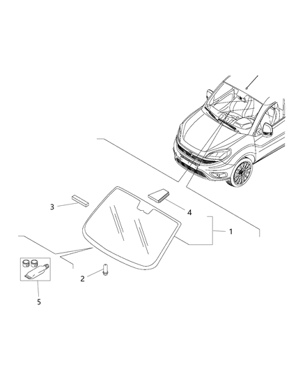 2018 Ram ProMaster City Windshield Diagram