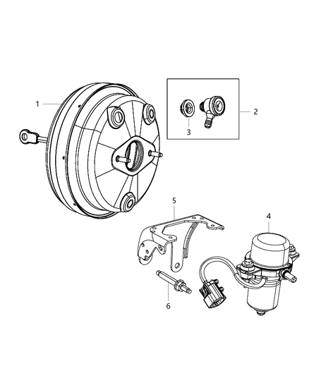 2011 Chrysler 200 Booster & Pump, Vacuum Power Brake Diagram