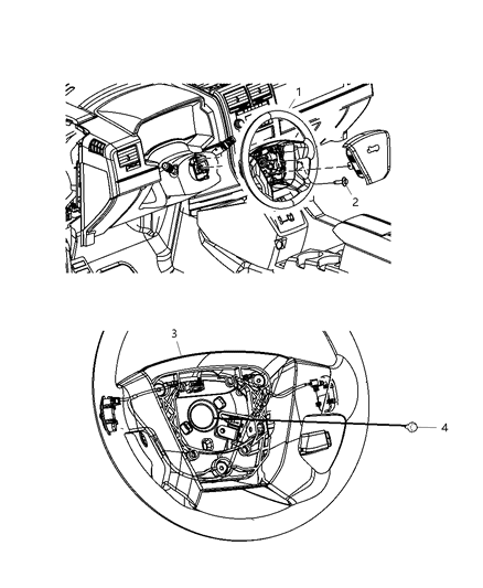 2010 Jeep Compass Cover-Steering Wheel Back Diagram for 1EB85DK5AB