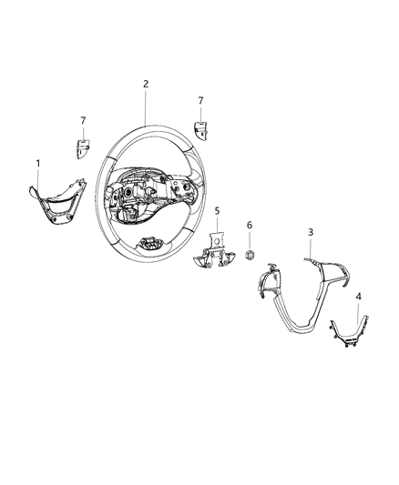 2014 Jeep Cherokee Wheel-Steering Diagram for 5QV34DX9AC