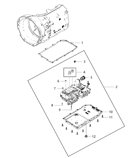 2021 Jeep Grand Cherokee Valve Body & Related Parts Diagram 1