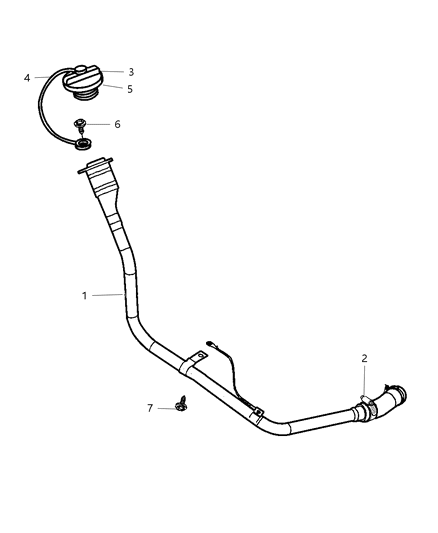 2003 Dodge Intrepid Fuel Tank Filler Tube Diagram