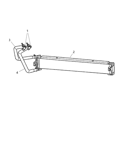 2004 Chrysler PT Cruiser Transmission Oil Cooler & Lines Diagram