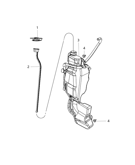 2017 Ram 3500 Bottle-COOLANT Recovery Diagram for 68050749AA