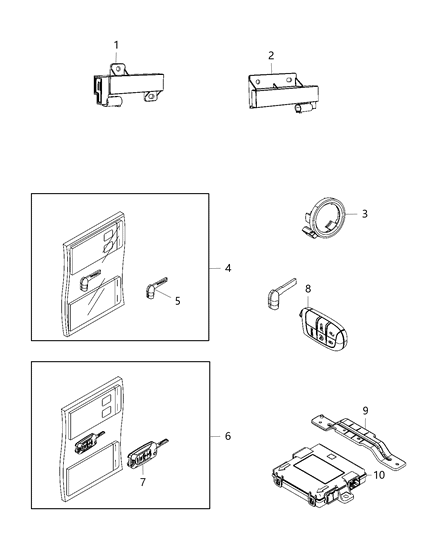 2019 Jeep Renegade Key-Blank With Transmitter Diagram for 6QH94LXHCA