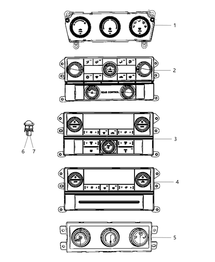 2010 Dodge Journey A/C & Heater Controls Diagram