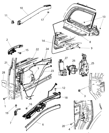 2020 Dodge Grand Caravan ACTUATOR-Power CINCH Diagram for 68187831AC