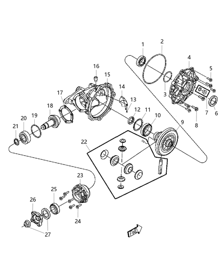 2018 Dodge Charger Housing-Differential Diagram for 68144493AB