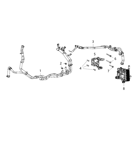 2020 Jeep Wrangler Bracket-Transfer Case Control Diagram for 68368052AB