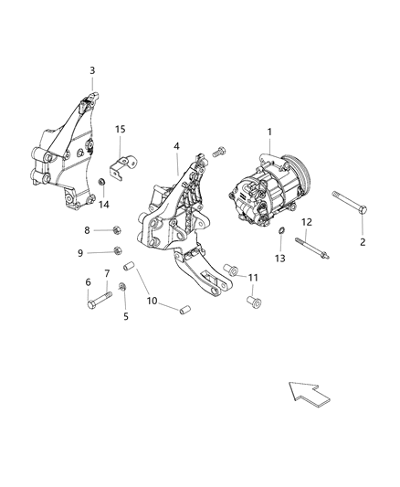 2017 Jeep Renegade A/C Compressor Diagram 4