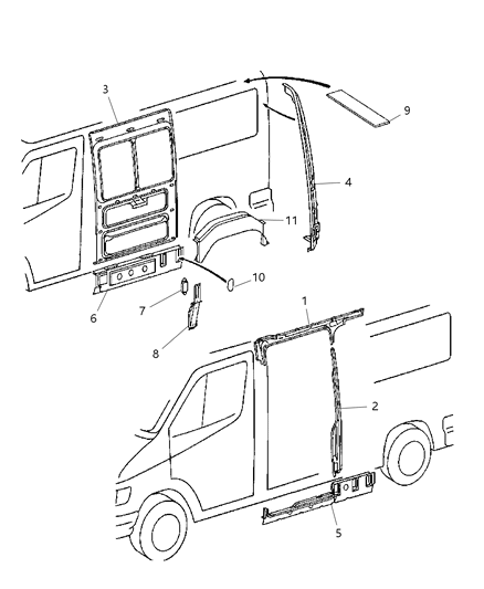 2006 Dodge Sprinter 2500 WHEEL/HOUSE Diagram for 5121865AA