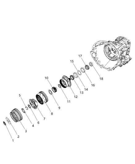 2010 Jeep Liberty Front / Rear Planetary Diagram