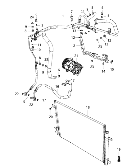 2020 Chrysler Pacifica Cap-A/C Charge Valve Diagram for 68385081AA