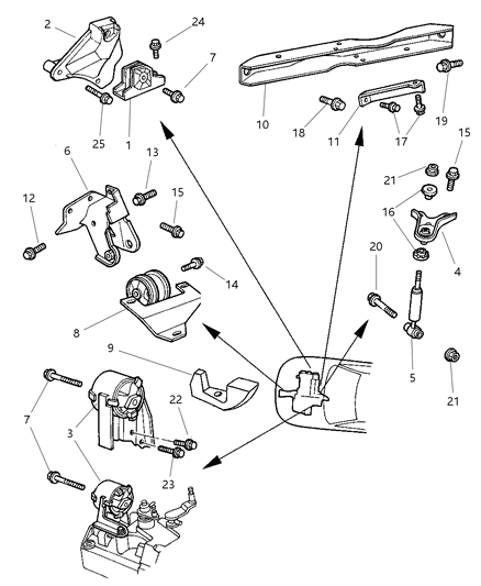 1999 Dodge Neon Engine Mounting Diagram 2