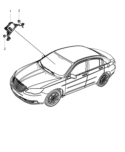 2012 Chrysler 200 Sensors - Steering & Suspension Diagram