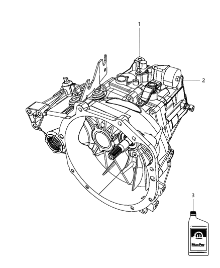 2009 Dodge Caliber Transmission / Transaxle Assembly Diagram 3