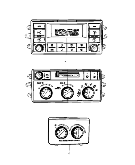 2009 Chrysler Aspen Switches Heating & A/C Diagram