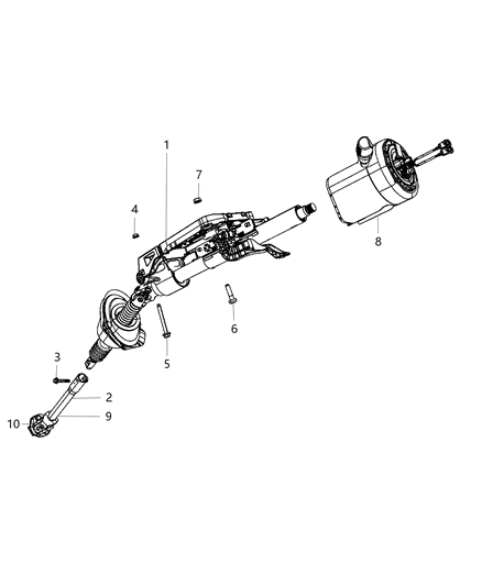 2013 Dodge Charger Column-Steering Diagram for 68091898AB