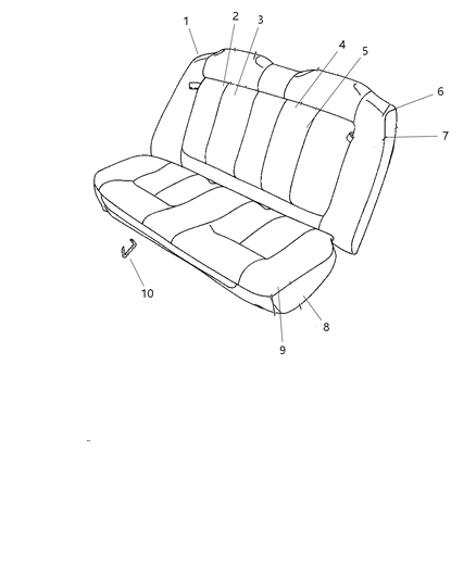 1998 Dodge Neon Rear Seat Diagram 4