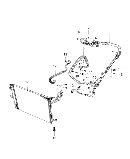 2018 Jeep Wrangler A/C Plumbing Diagram