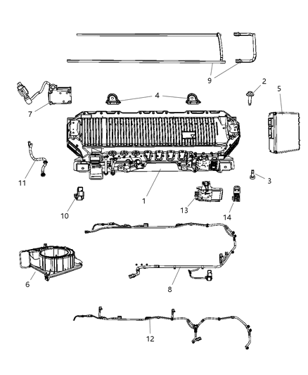 2009 Dodge Durango DISCONECT-High Voltage Battery Diagram for 5193000AB