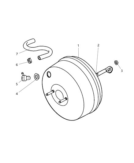 2006 Jeep Wrangler Hose-Brake Booster Diagram for 52128433AC