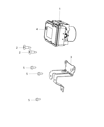 2020 Jeep Cherokee Anti-Lock Brake System Module Diagram for 68472376AA