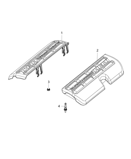 2019 Jeep Grand Cherokee Engine Covers & Related Parts Diagram 6