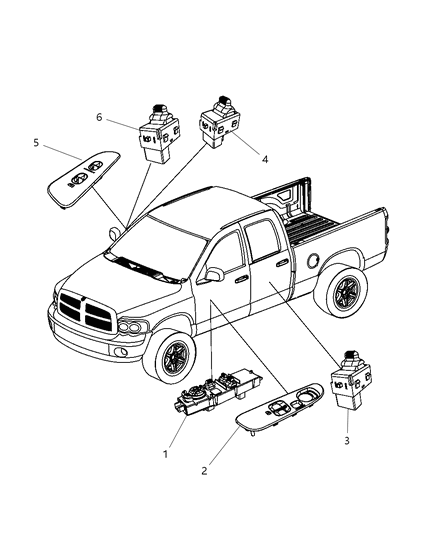 2008 Dodge Ram 3500 Switches Door Diagram