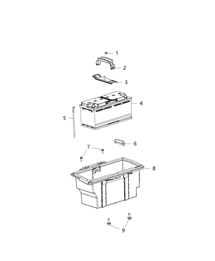 2021 Ram ProMaster 2500 Battery-Storage Diagram for 68192809AB