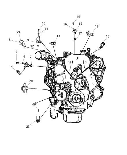 2007 Jeep Liberty Sensors - Engine Diagram 1