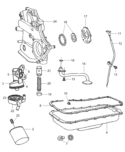 2005 Chrysler Town & Country Engine Oiling Diagram 3