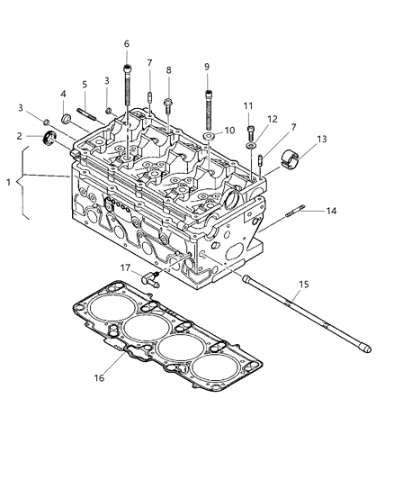 2008 Jeep Patriot Cylinder Head & Cover Diagram 4