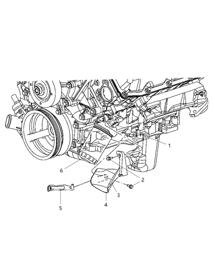 2005 Jeep Grand Cherokee Engine Oil Filter And Splash Guard Diagram