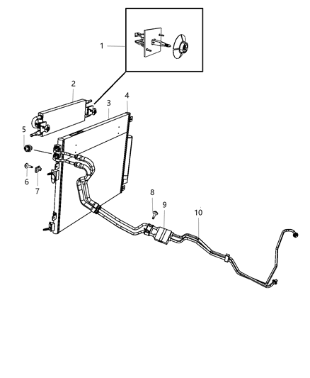 2018 Dodge Challenger HOSE/TUBE-Transmission Oil Cooler Diagram for 68318331AB