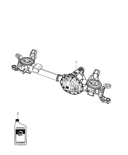 2012 Ram 2500 Axle-Service Front Diagram for 68065463AB