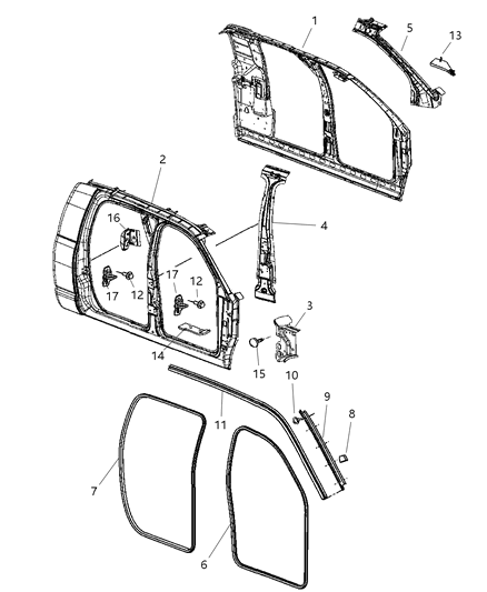 2008 Dodge Ram 3500 Pickup Aperture Panel Diagram