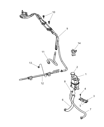 2002 Chrysler 300M Power Steering Hoses Diagram