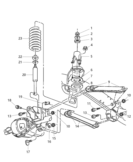 2011 Ram 3500 Cab Chassis Suspension - Front Diagram