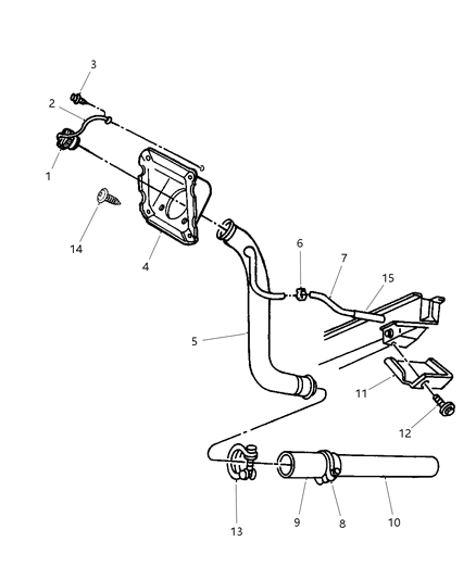 1997 Dodge Ram Wagon Fuel Tank Filler Tube Diagram