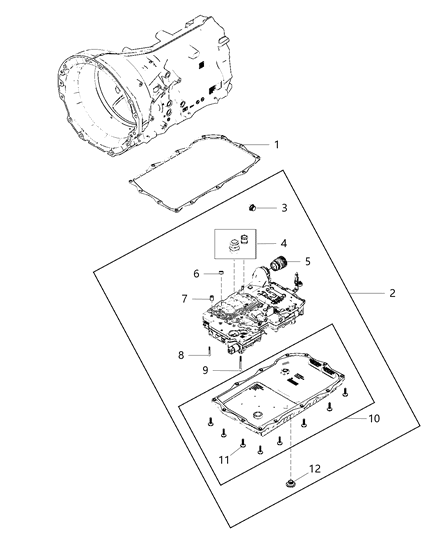 2018 Ram 1500 Valve Body Diagram for RL227332AD