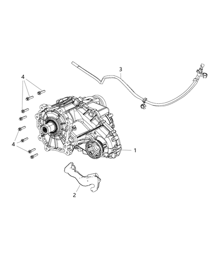 2015 Jeep Grand Cherokee Transfer Case Diagram for 5038712AB