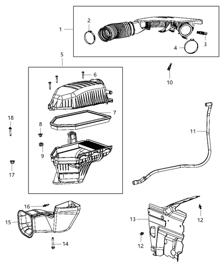 2016 Dodge Challenger Air Cleaner Diagram 1