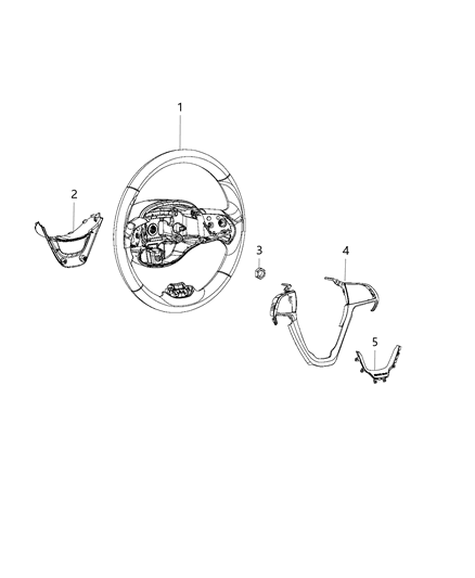 2019 Jeep Cherokee Steering Wheel Assembly Diagram 3