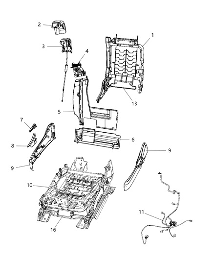 2007 Chrysler Sebring Harness-Seat Diagram for 68024764AA